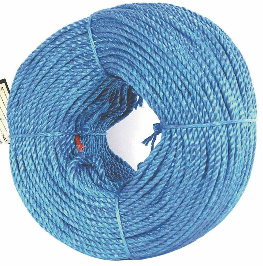 Rope 6mm Blue 200 Mtr coil Cable Pulling Polypropylene Draw Cord