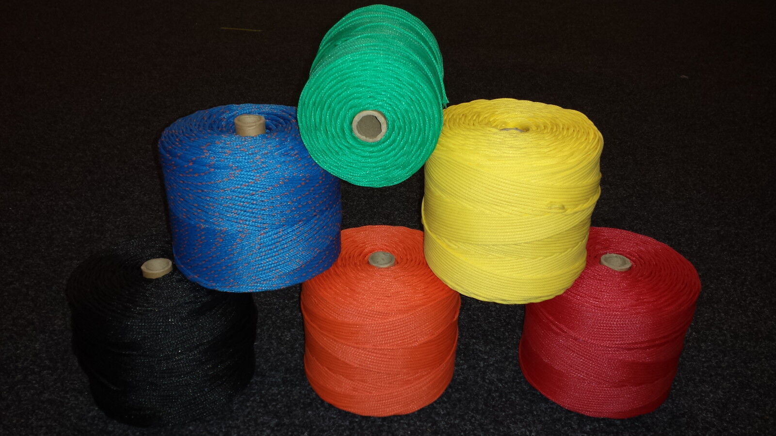 3mm Braided Twine 2kg Spools Orange Yellow Blue Black Red Green - More ...